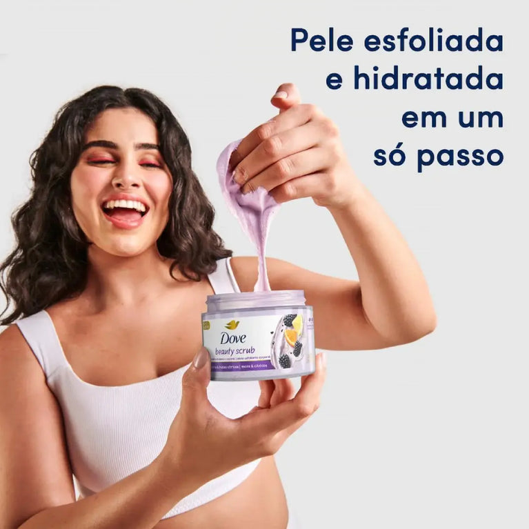 Sabonete Esfoliante Dove Beauty Scrub Amora e Frutas Cítricas 280g