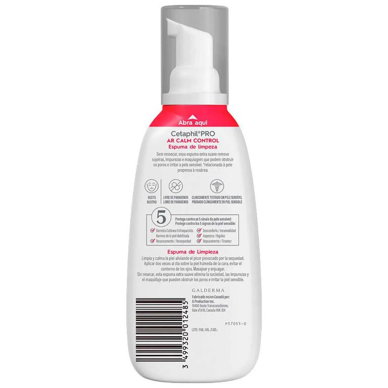 Espuma de Limpeza Cetaphil Pro AR Calm Control com 236ml