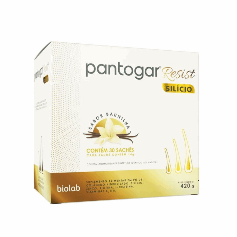 Pantogar Resist Silício 30sachês Baunilha