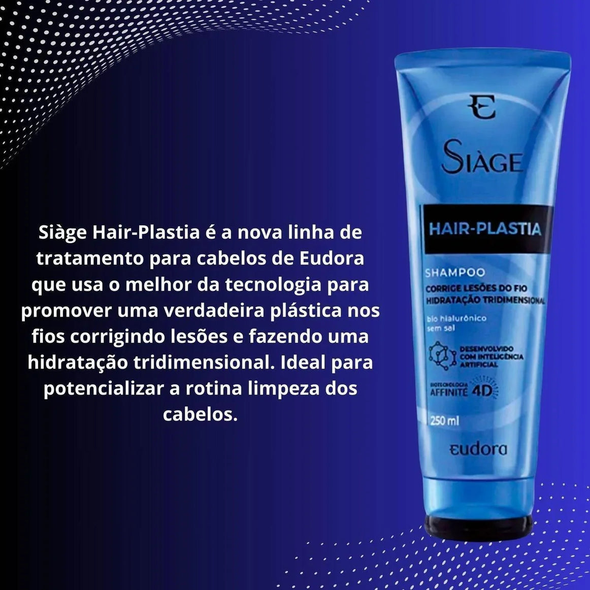 Shampoo Eudora Siage Hair-Plastia 250Ml - Drogaria Poupa Centro