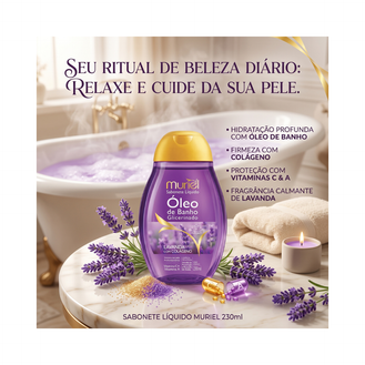 Sabonete Líquido Muriel Óleo de Banho Lavanda Colágeno 230ml