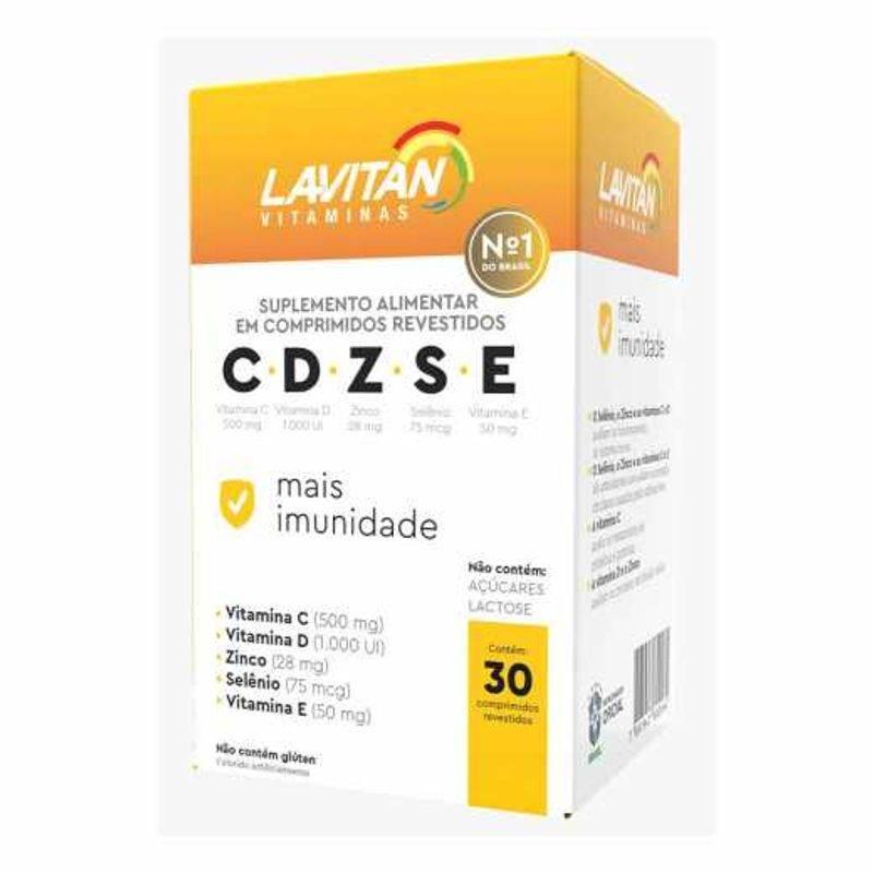Polivitamínico Lavitan CDZSE +Imunidade 30 Comprimidos - Drogaria Poupa Centro