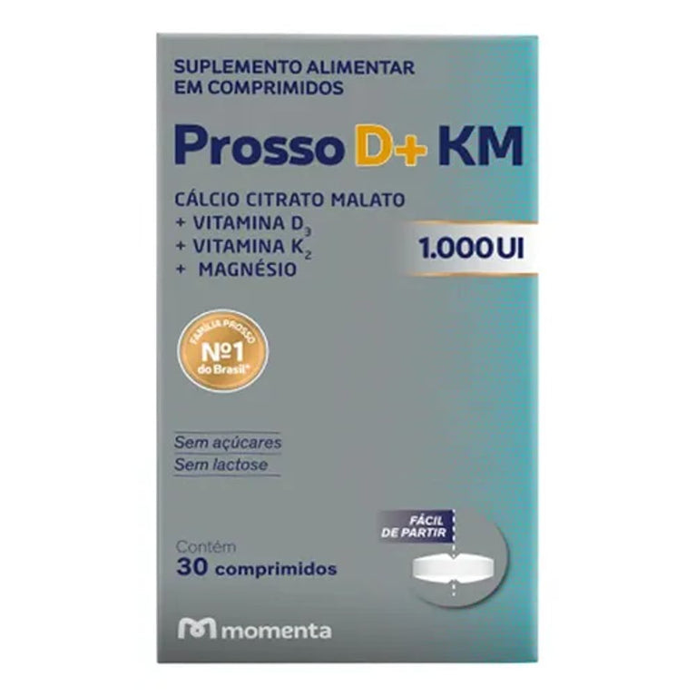 Cálcio Prosso D+ Km MDK 1000Ui C/30 Cpr