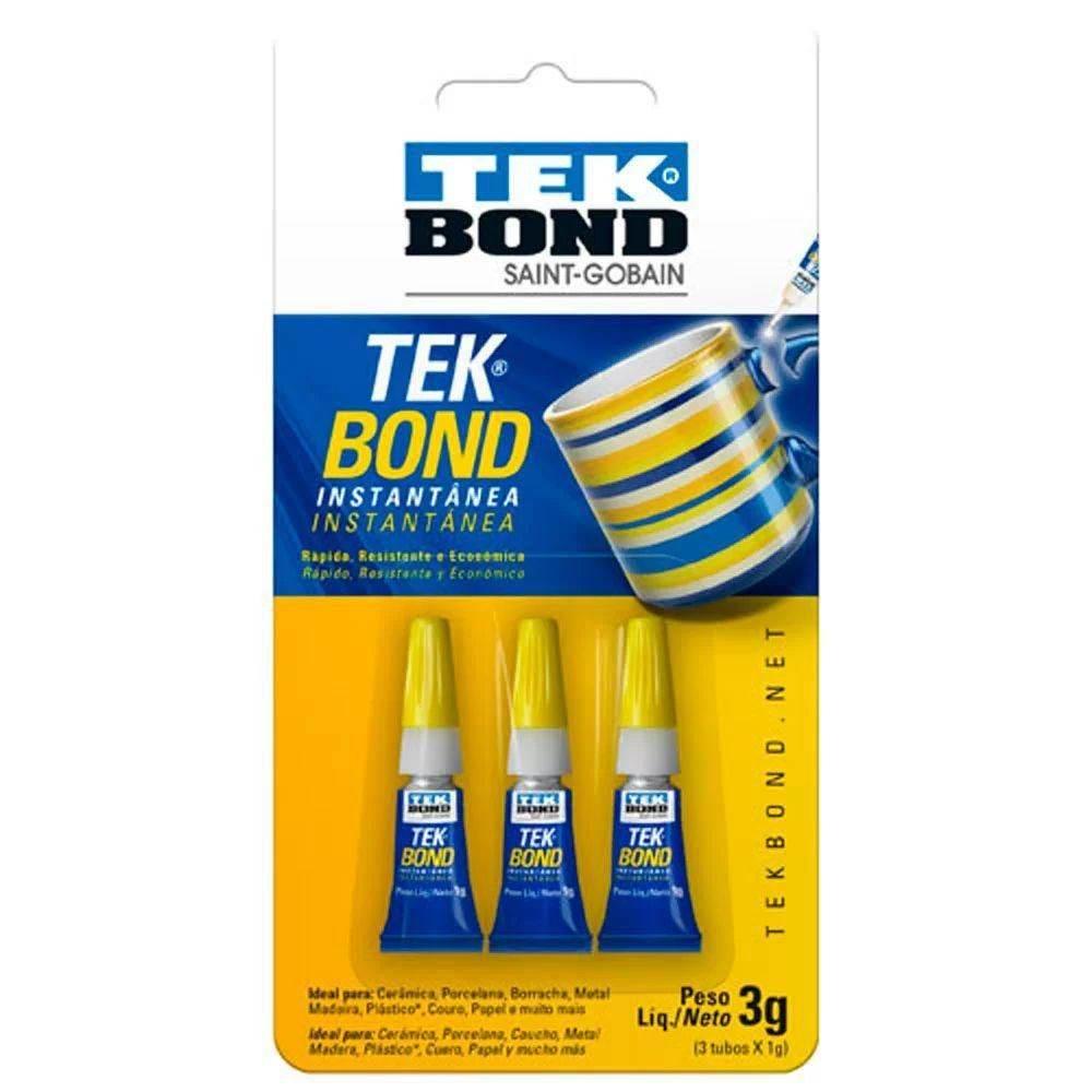 Adesivo Instantâneo Tek Bond - 3G - Drogaria Poupa Centro