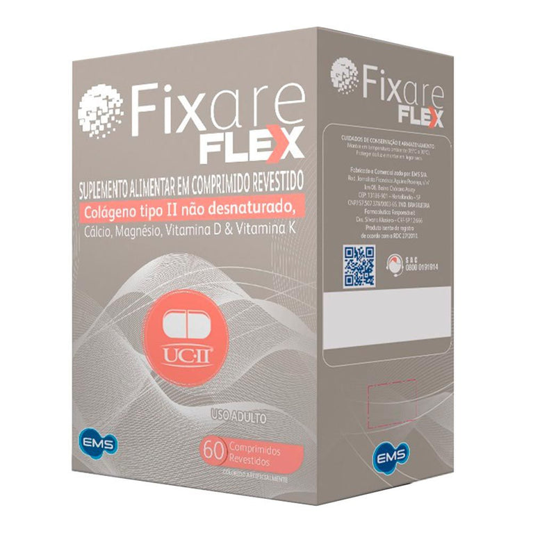 Fixare Flex Colágeno Tipo II - 60 Comprimidos Ems