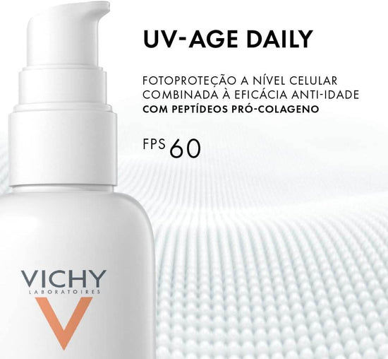 Protetor Solar Facial Vichy UV-Age Daily Cor 5.0 FPS 60 40G - Drogaria Poupa Centro