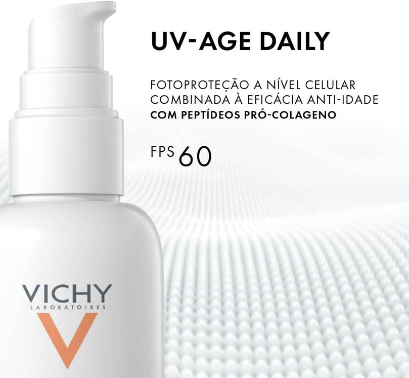 Protetor Solar Facial Vichy UV-Age Daily Cor 5.0 FPS 60 40G - Drogaria Poupa Centro