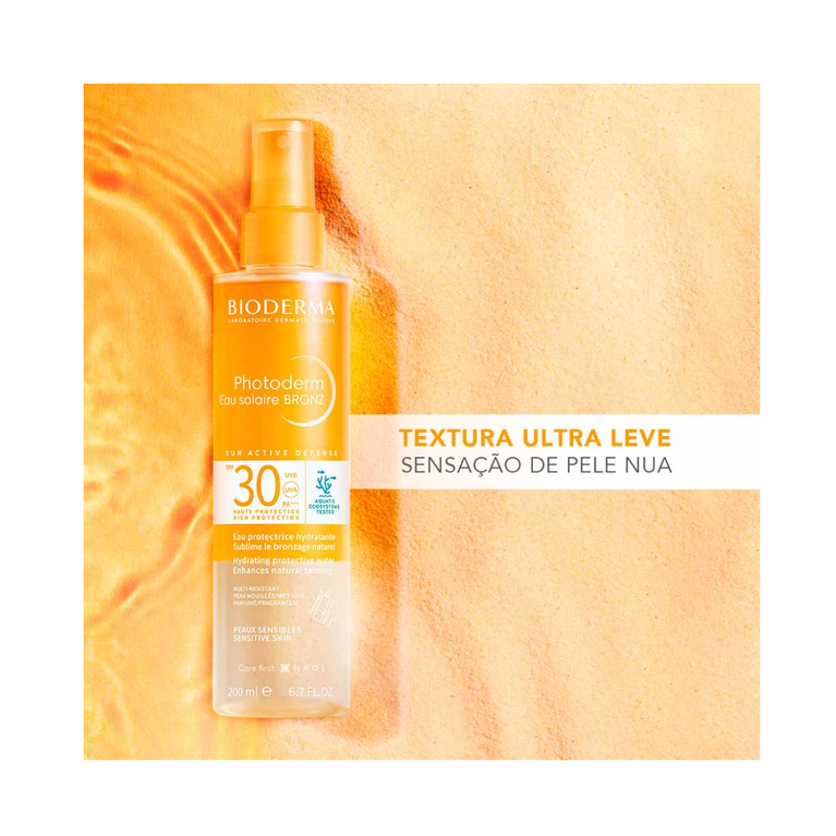 Bioderma Photoderm Eau Solaire Bronz FPS 30 200ml VALIDADE 12/2026