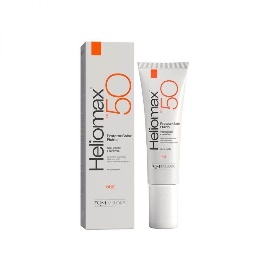 Protetor Solar Facial Heliomax Fluido FPS50 Com 50g - Drogaria Poupa Centro