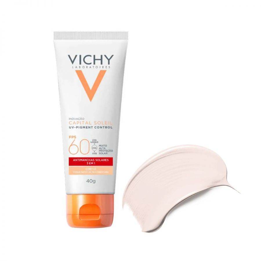 Protetor Solar Vichy Capital Soleil FPS60 Cor 1.0 Com 40g - Drogaria Poupa Centro