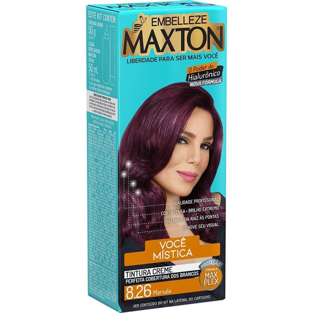 Kit Tintura Maxton Nº8.26 Marsala - Embellezze - Drogaria Poupa Centro