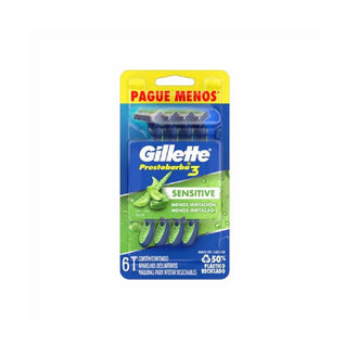 Aparelho de Barbear Gillette Prestobarba Sensitive C/6 unidades