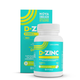 Vitamina D 2000Ui + Zinco 30Mg D-Zinc C/30 Comprimidos - Divina