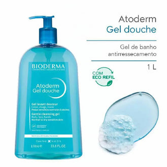 Gel de Banho Bioderma Atoderm Gel Douche Higiene Diária Antirressecamento 1L