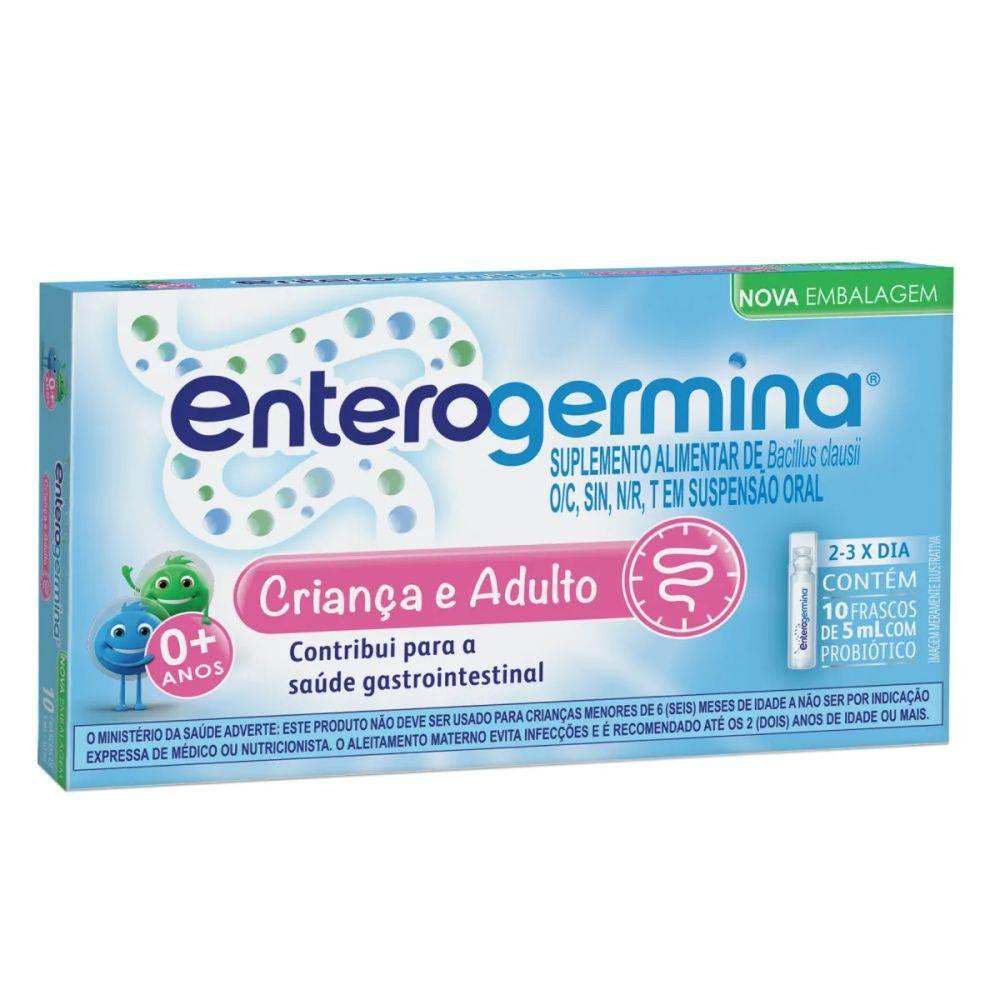 Probiótico Enterogermina Plus 10 Frascos 5ml - Drogaria Poupa Centro