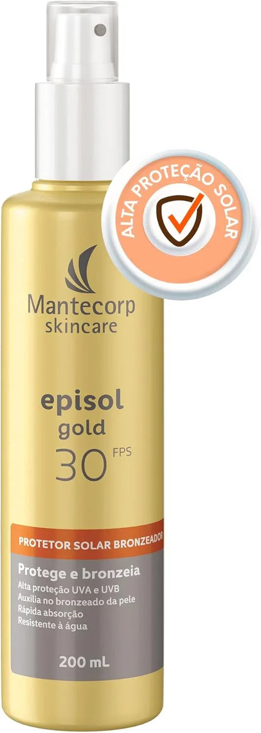 Protetor Solar Bronzeador Corporal Episol Gold Fps 30  200ml
