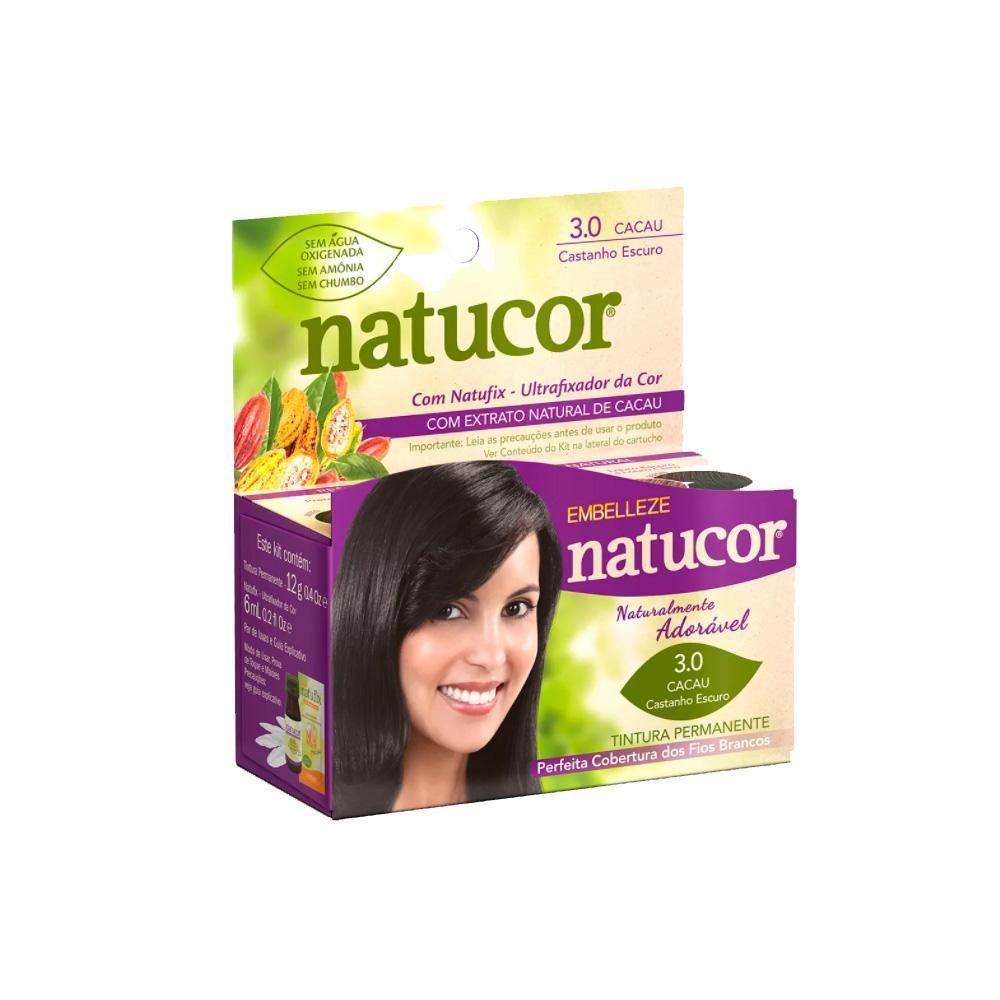Tinta Natucor Vegana Nº3.0 Castanho Escuro - 12G - Drogaria Poupa Centro
