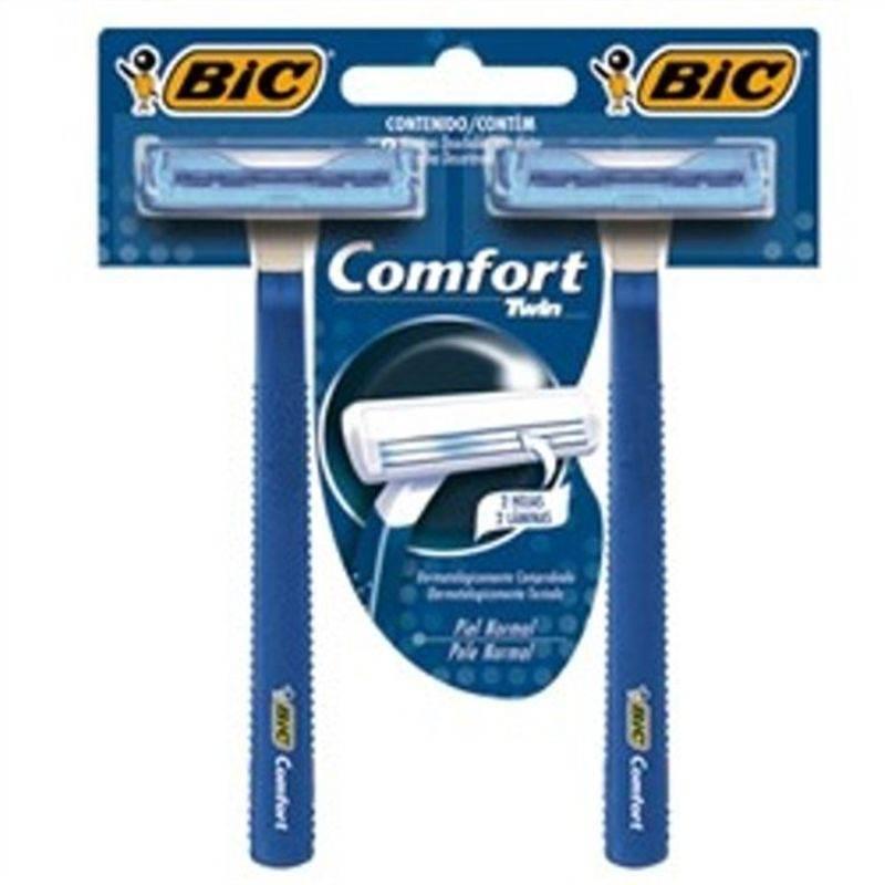 Aparelho Bic Comfort 2 Pele Normal C/2 Azul - Drogaria Poupa Centro
