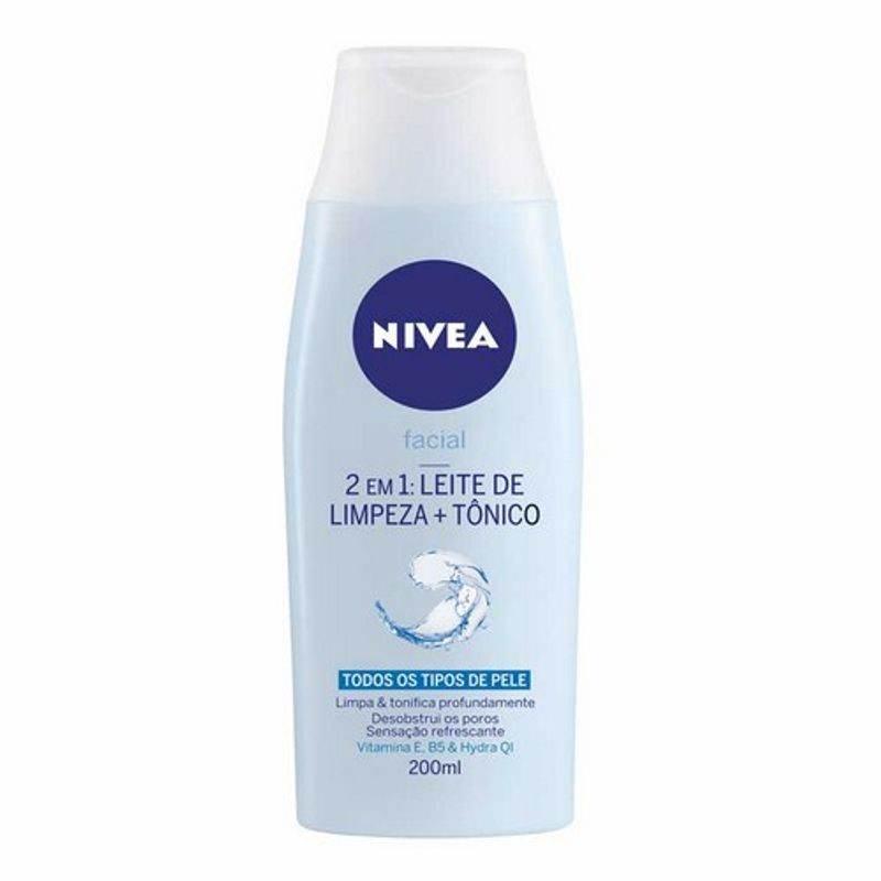 Leite De Limpeza E Tônico Facial Nivea 2 Em 1 Com 200ml - Drogaria Poupa Centro