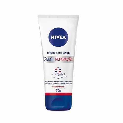 Creme para Maos Nivea Reparacao 3 em 1 - 75g - Drogaria Poupa Centro