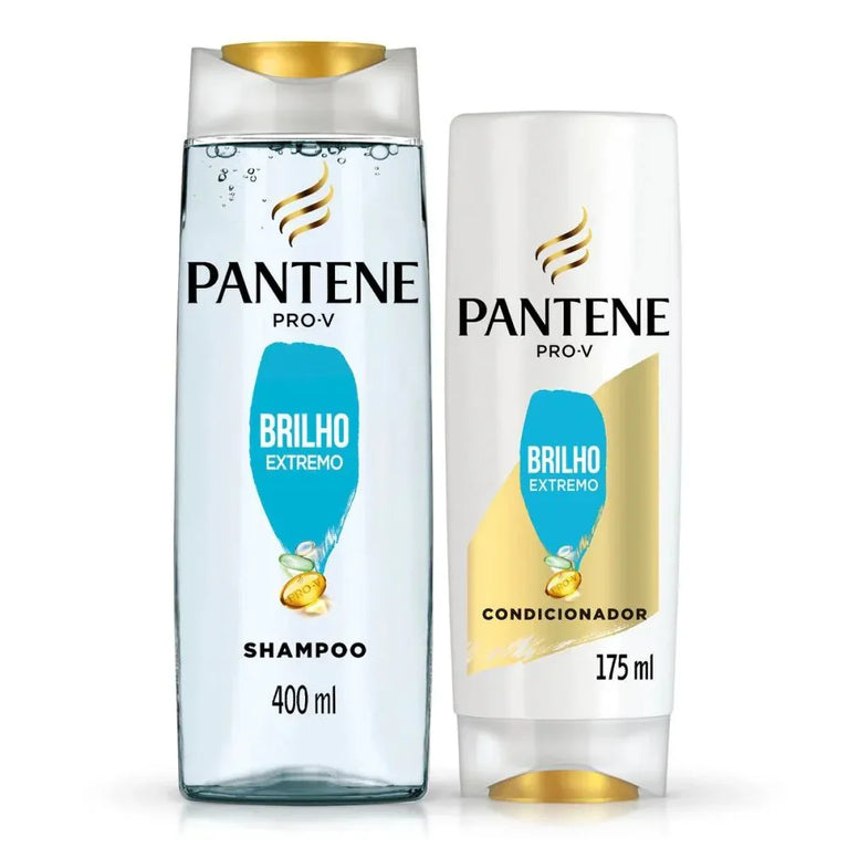 Kit Pantene Brilho Extremo Shampoo 400ml + Condicionador 175ml