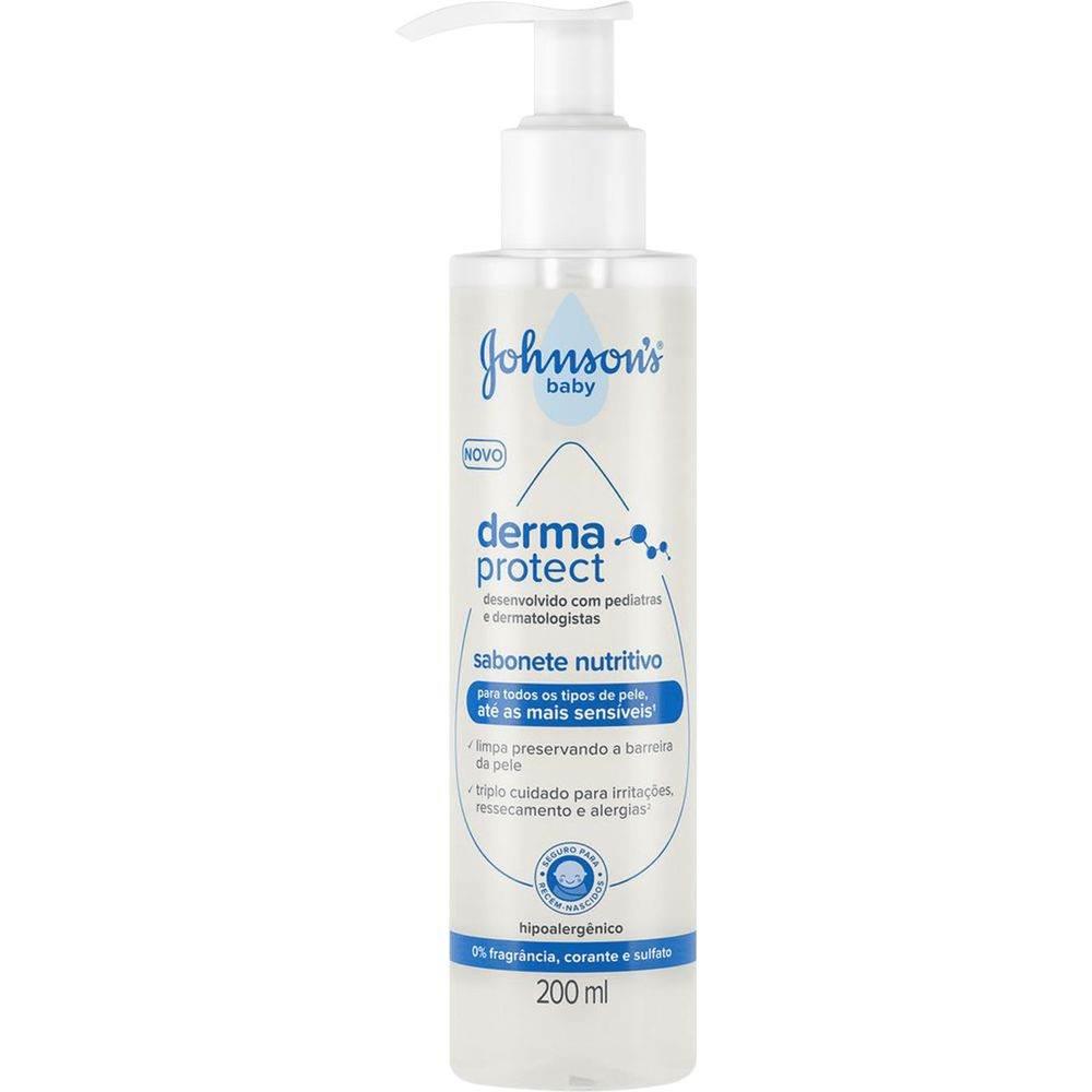Sabonete Líquido Johnson's Baby Derma Protect - 200ml - Drogaria Poupa Centro