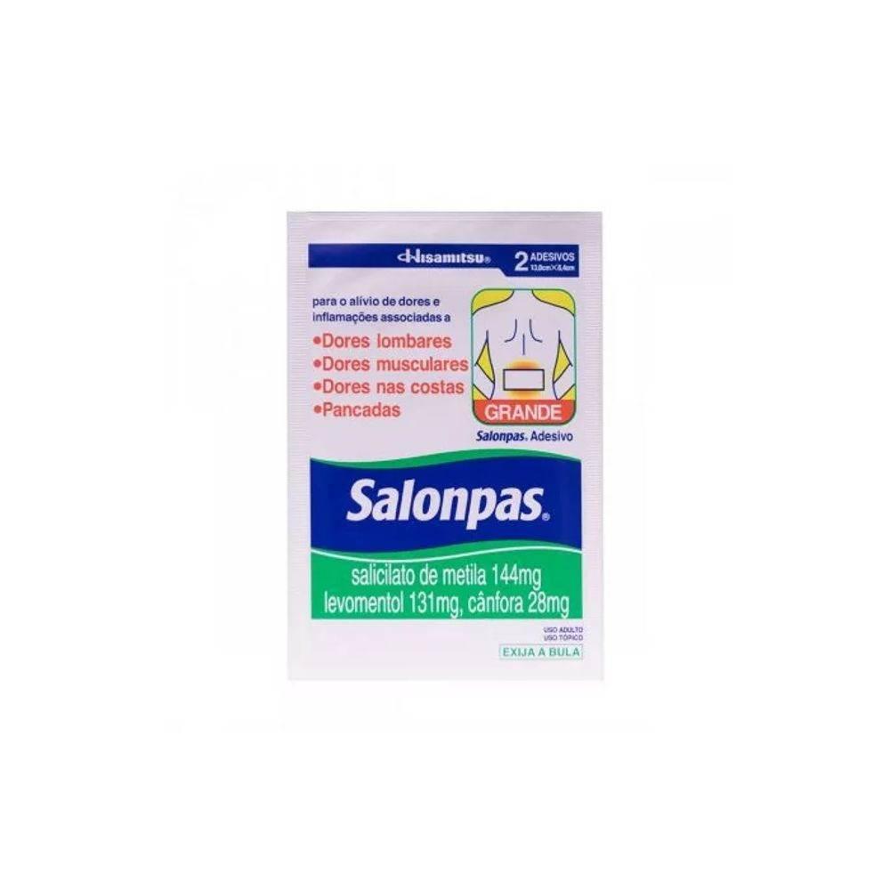 Salonpas 144,0+131,0+28,4Mg - 2 Adesivos Tam G - Drogaria Poupa Centro