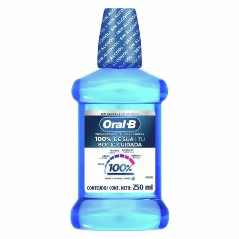 ENXAGUANTE BUCAL ORAL B 100% MENTA 250ML