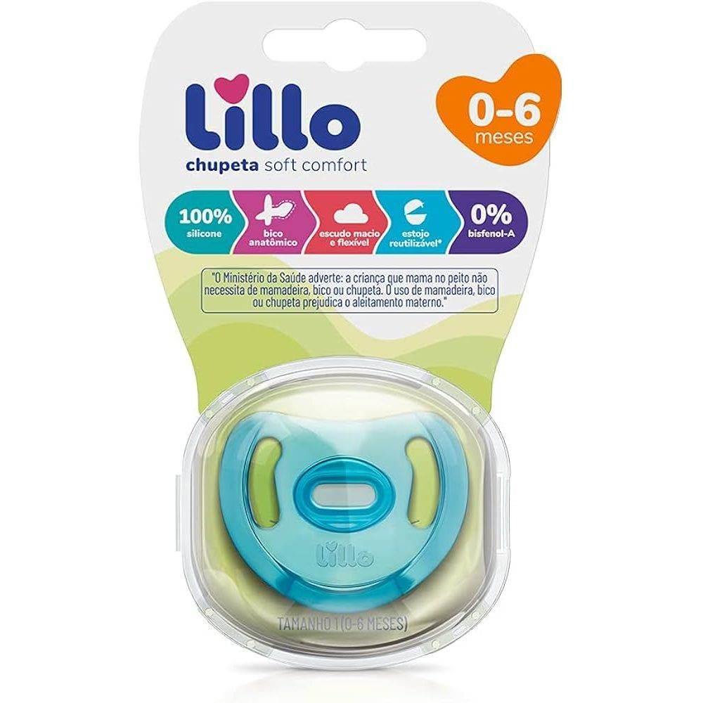 Chupeta Silicone Soft Comfort Tam1 Azul Lillo - Drogaria Poupa Centro