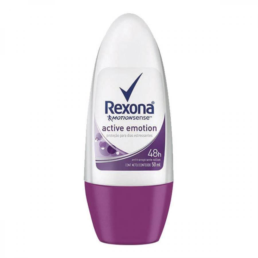 Desodorante Roll On Rexona Feminino Active Emotion com 50ml - Drogaria Poupa Centro