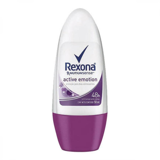 Desodorante Roll On Rexona Feminino Active Emotion com 50ml - Drogaria Poupa Centro