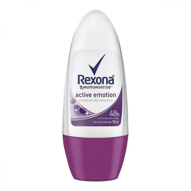 Desodorante Roll On Rexona Feminino Active Emotion com 50ml - Drogaria Poupa Centro