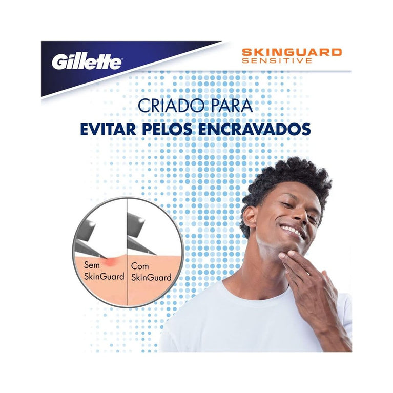 Carga para Aparelho de Barbear Gillette Skinguard Sensitive 4 unidades