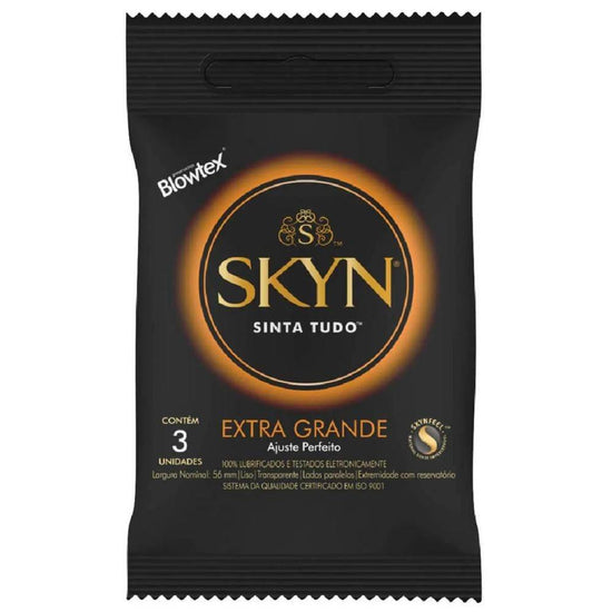 Preservativo Blowtex Skyn Extra Grande Com 3 Unidades - Drogaria Poupa Centro