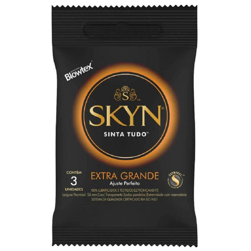 Preservativo Blowtex Skyn Extra Grande Com 3 Unidades - Drogaria Poupa Centro