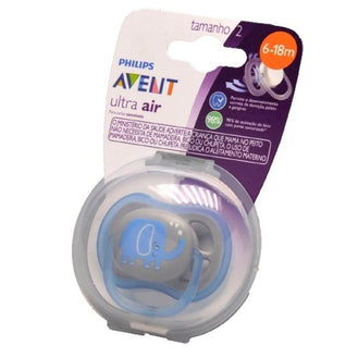 Chupeta Avent Ultra Air Azul 6 a 18 Meses Decorada - Drogaria Poupa Centro