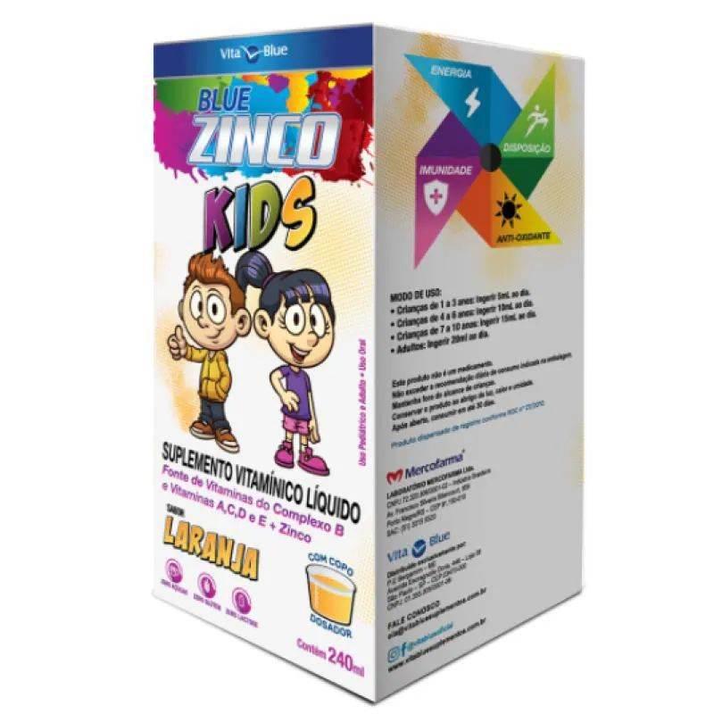 Blue Zinco Kids Laranja Xarope 240ml - Drogaria Poupa Centro