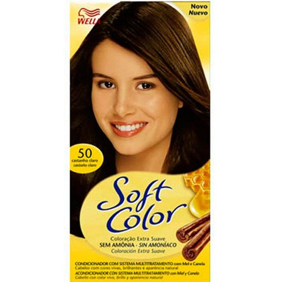Tintura Wella Soft Color sem Amônia nº 50 Castanho Claro - Drogaria Poupa Centro