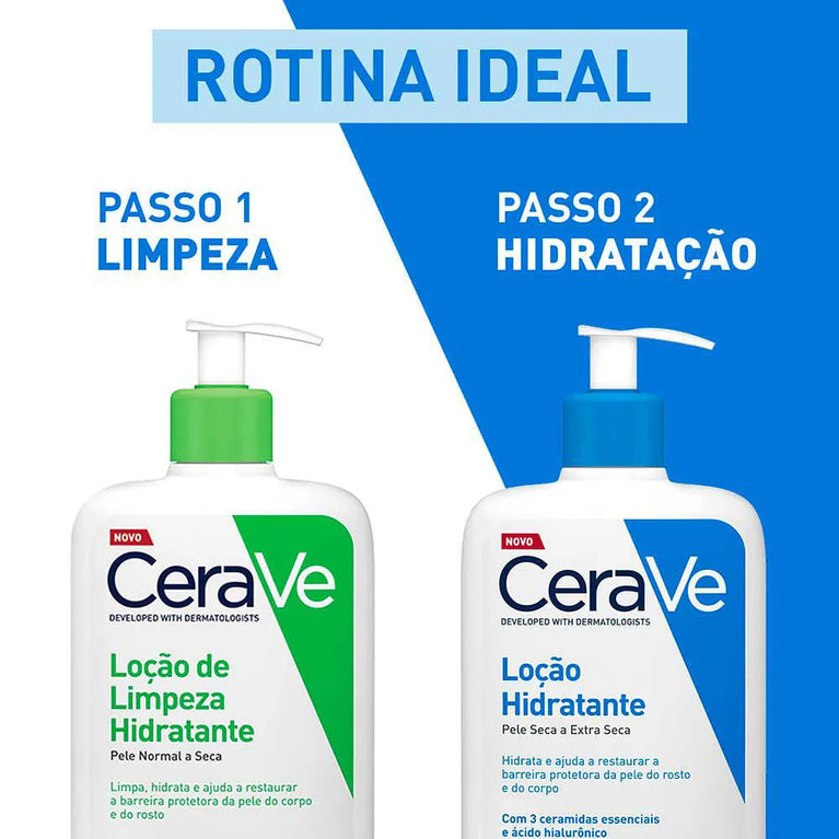Loção de Limpeza Hidratante CeraVe Pele Normal a Seca com Limpeza Suave com Ceramidas Sem Perfume 200ml