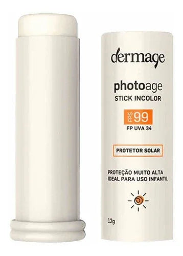 Dermage Photoage Stick Incolor Fps 99 - Protetor Solar 12g - Drogaria Poupa Centro
