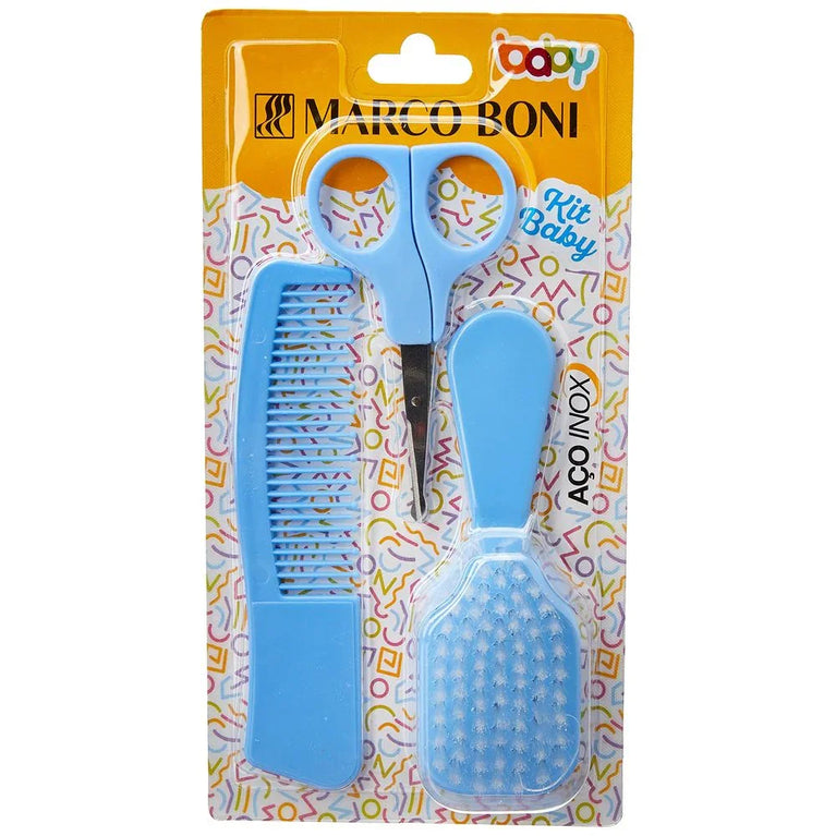 Kit Baby com Pente, Escova e Tesoura - Marco Boni
