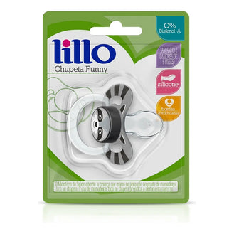 Chupeta Lillo Divertida Animais Silicone Guaxinim 6m+