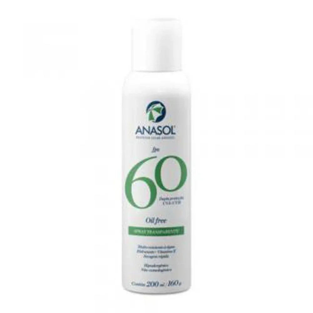 Protetor Solar Corporal Anasol Spray Transparente FPS 60 - 200ml