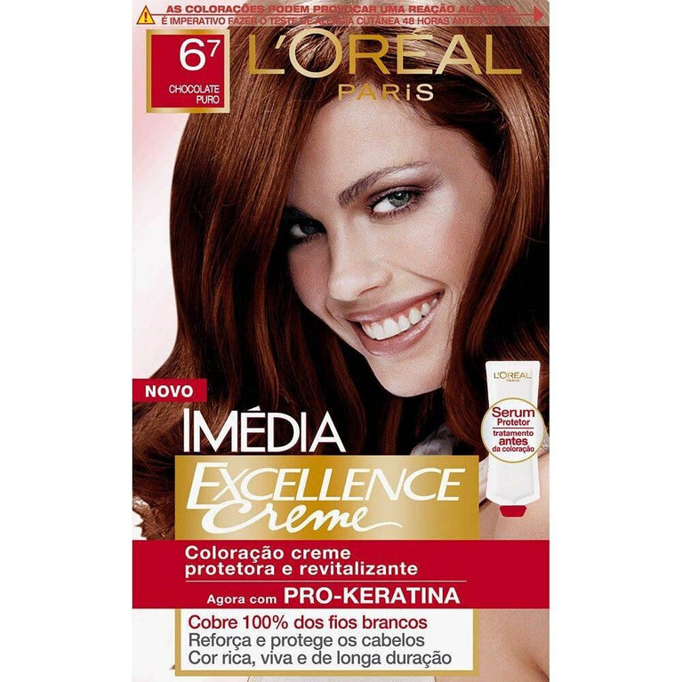 Tinta Imedia Nº6.7 Chocolate Puro - LOREAL - Drogaria Poupa Centro