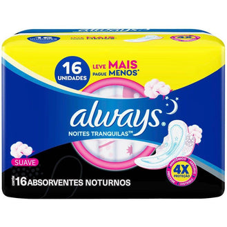 Absorvente Always Suave Noite Tranquila 16 Unidades - Drogaria Poupa Centro