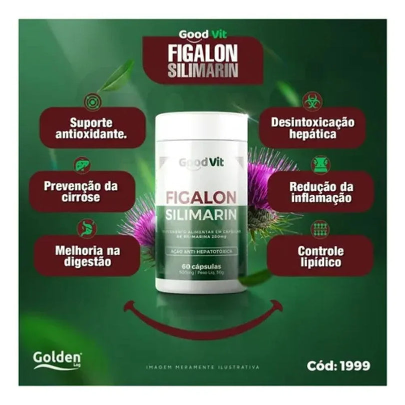 Good Vit Silimarina 200Mg 60Cps (Figalon) - . - Drogaria Poupa Centro