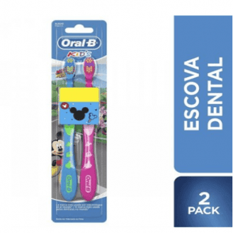 Escova de Dente Oral B Kids Mickey C/2 - Drogaria Poupa Centro