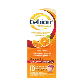 Cebion Laranja Tripla Ação 30 Comprimidos Efervescentes 1g - Drogaria Poupa Centro