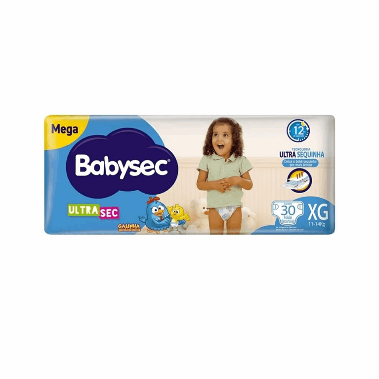 Babysec Fralda Ultrasec XG com 30 unidades