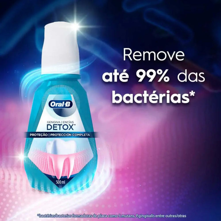 Enxaguante Bucal Oral-B Gengiva Detox Sem Álcool 500ml